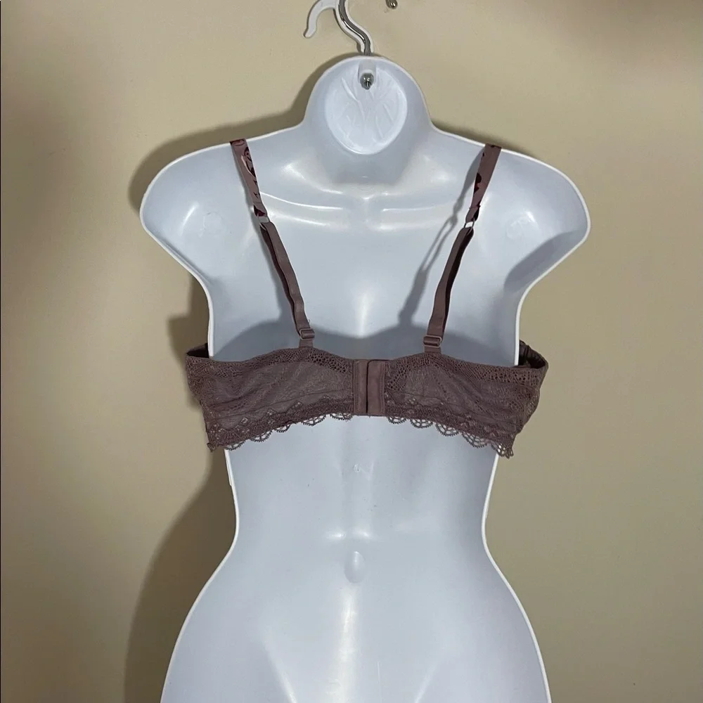 Gillian O Malley sz 38D floral bra in burgundy and gray
